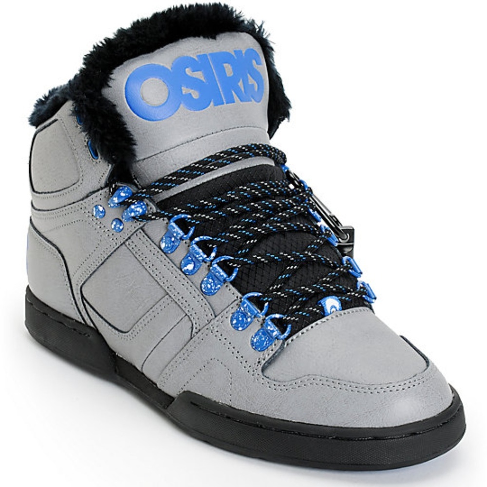 Osiris NYC 83 Grey, Blue & Camp Shearling Shoes